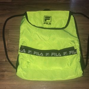 Fila neon yellow backpack